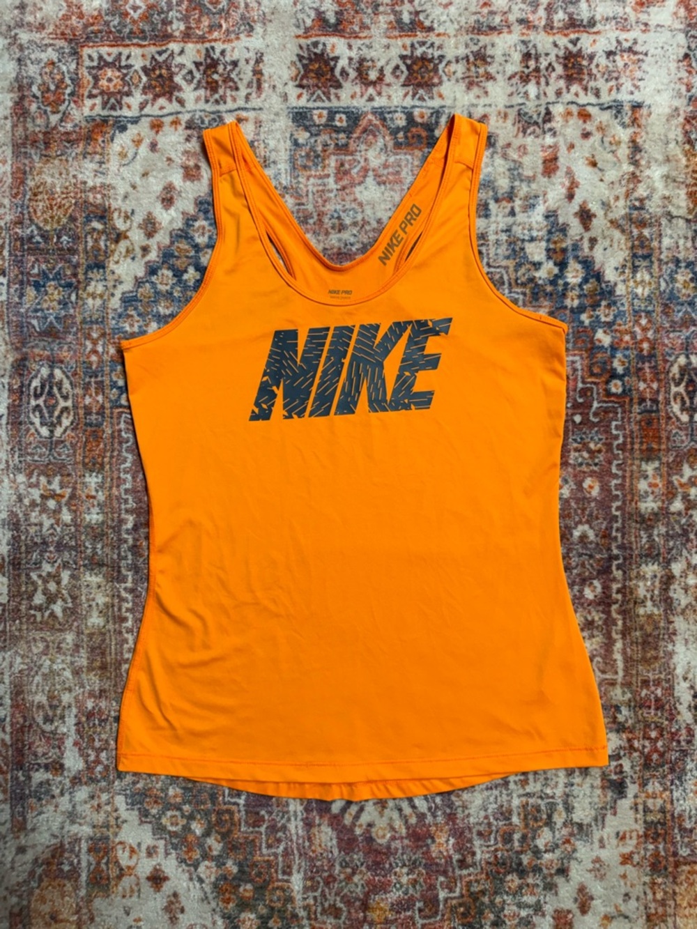 Nike Pro Orange Racerback Tank Top Women’s Large Athletic Workout